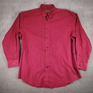 Orvis Wrinkle Free Button Down Shirt Gingham‎ Check Red Black XL